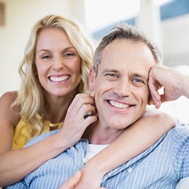 Happy couple with beautiful smiles