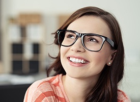 Woman with whole healthy smile