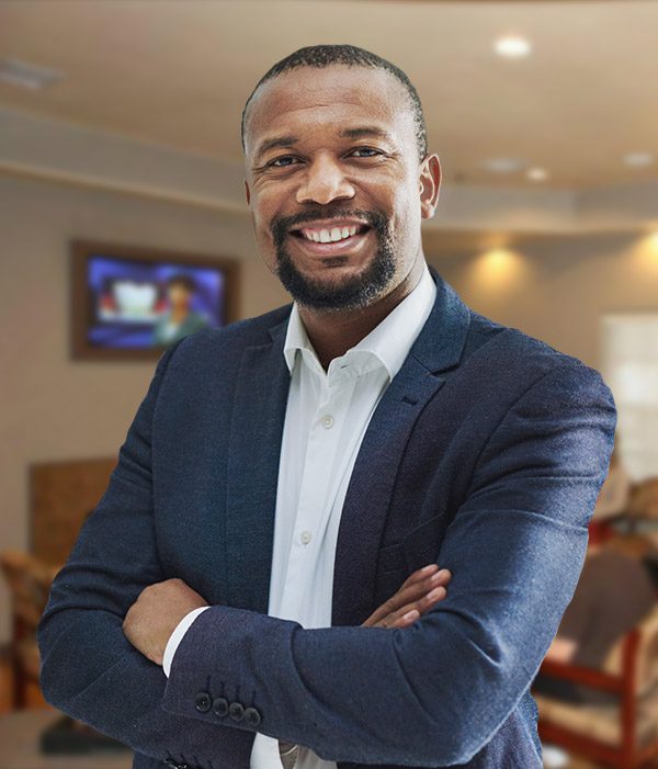 Man in suit with healthy smile